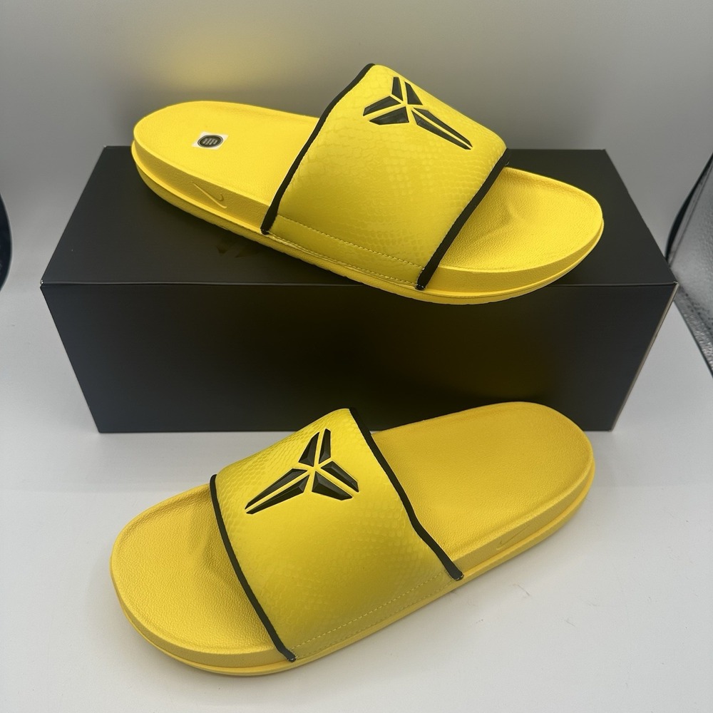 Nike Kobe Offcourt Slide Mens 10 Lightning Yellow/Black Sandals IF2870-700